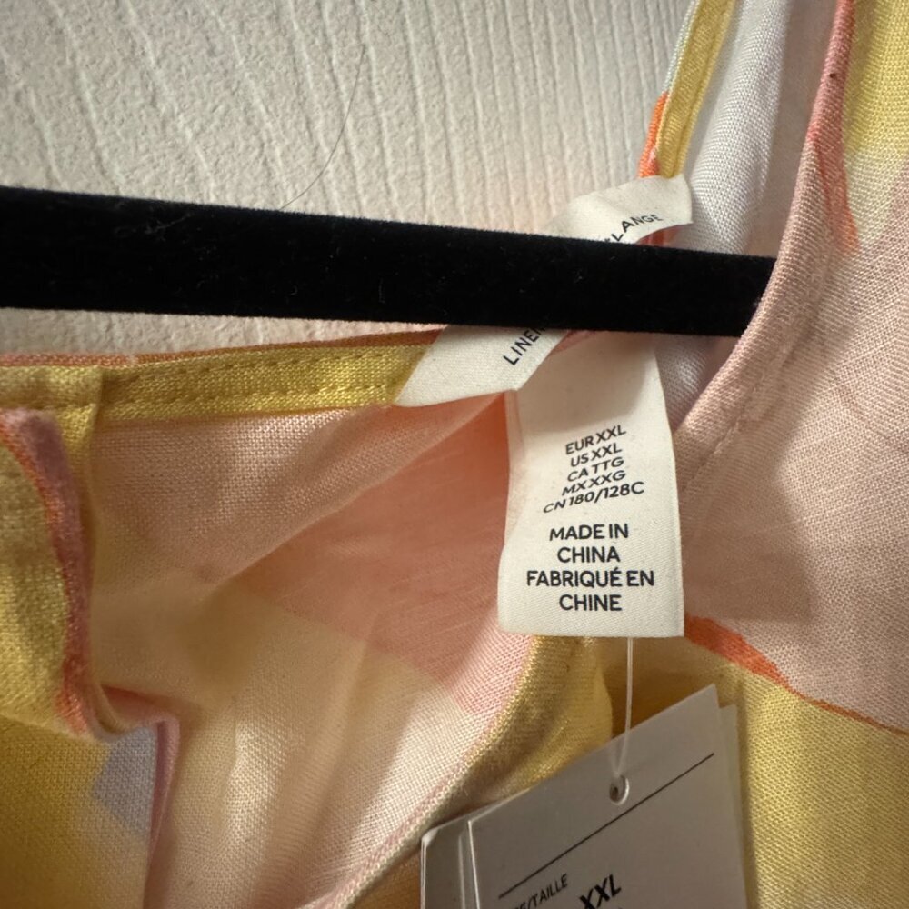 🎨 Linen Blend Abstract Print Button-Front Top | XXL | NWT - Picture 6 of 9